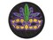 Mardi Gras Venetian Masquerade Mask Multi-Color Embroidered Iron-On or Hook & Loop Patch Applique